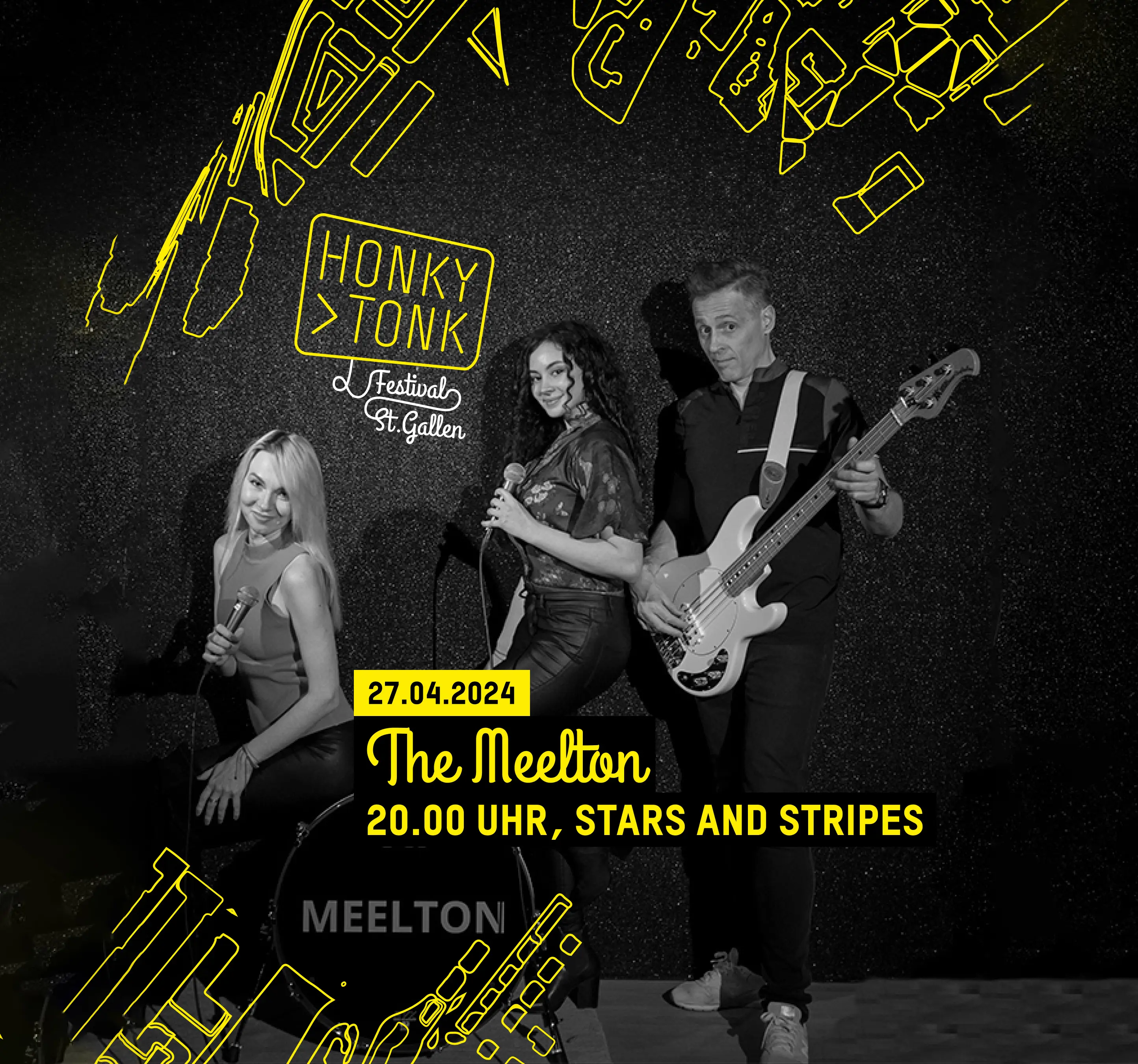 Band The Meelton spielt am Honky Tonk Festival in St. Gallen