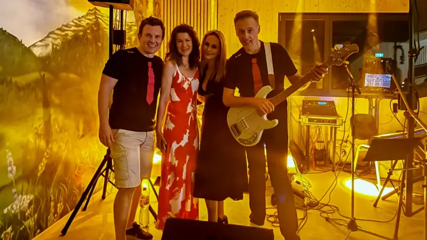 Die Liveband The Meelton bei einem privaten Auftritt in St. Gallen